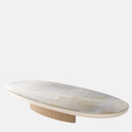 SELENE Coffee Table – White & Brown