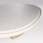 SELENE Coffee Table – White & Brown - Image 2