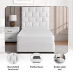 KYROS SINGLE BED - WHITE - Image 3