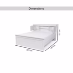 Starlock 3-piece king bedroom package 180x200 cm - white - Image 10