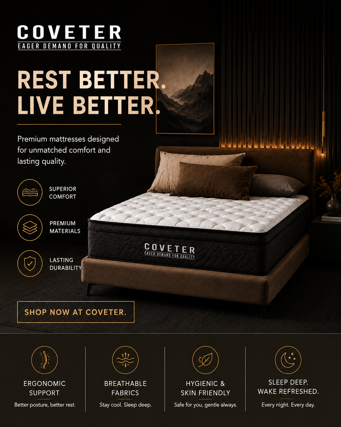 coveter mattress mobile banner